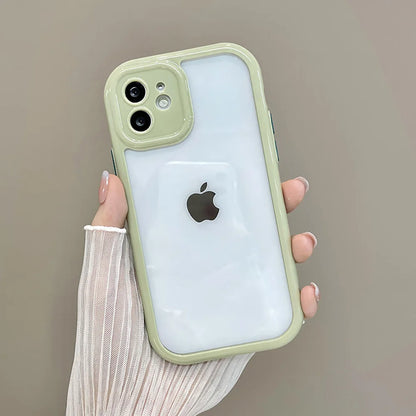 Puzdro na telefón Candy Color pre iPhone 14 11 12 13 Pro Max X XR XS 7 8 SE Priehľadný nárazuvzdorný silikónový priehľadný zadný kryt