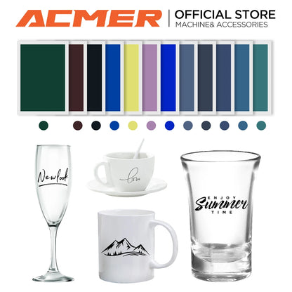 1ks laserový gravírovač Gravírovanie Farebný značkovací papier Keramika Sklo Krištáľový kameň Dlaždice Číry akryl Na výrobu UV vlákien z CO2