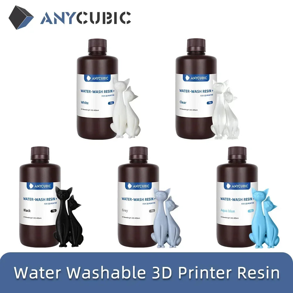 ANYCUBIC Water-wash Živica pre LCD 3D tlačiareň Vysoko presná 3D tlač s nízkym zápachom Nízka viskozita Štandardný fotopolymér