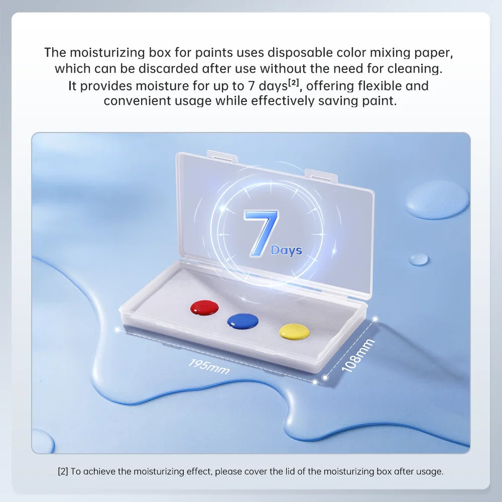 ANYCUBIC Súprava 3D tlačeného nástroja na farbenie modelov Akrylátové farby na vodnej báze Štetce na mokrú paletu Sada nástrojov na leštenie rukoväte farieb