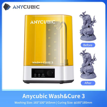 ANYCUBIC Wash &amp; Cure 3 4 litre veľkoobjemové umývacie vytvrdzovacie zariadenie 2 v 1 pre SLA LCD DLP živicovú 3D tlačiareň pre Photon Mono 2