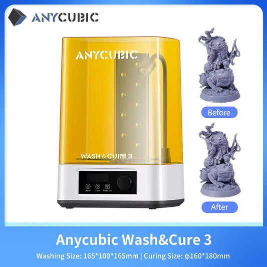 ANYCUBIC Wash &amp; Cure 3 4 litre veľkoobjemové umývacie vytvrdzovacie zariadenie 2 v 1 pre SLA LCD DLP živicovú 3D tlačiareň pre Photon Mono 2