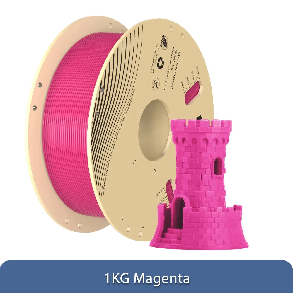 ANYCUBIC 3D tlačiareň PLA Viacfarebné vlákno 1,75 mm 1 kg/rolka Plastová guma Spotrebný materiál pre FDM 3D tlačiareň Kobra