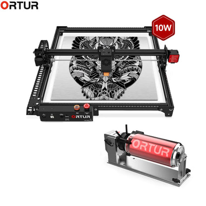 AlgoLaser DIY súprava Laser Master 2 Laserový gravírovací stroj s výkonom 10 W Laserová rezačka a gravírka na drevo a kov 40x40 cm