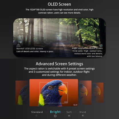 Skyzone SKY04O OLED FPV Goggle 1024x768 Resolution Steadyview Receiver 5.8GHz