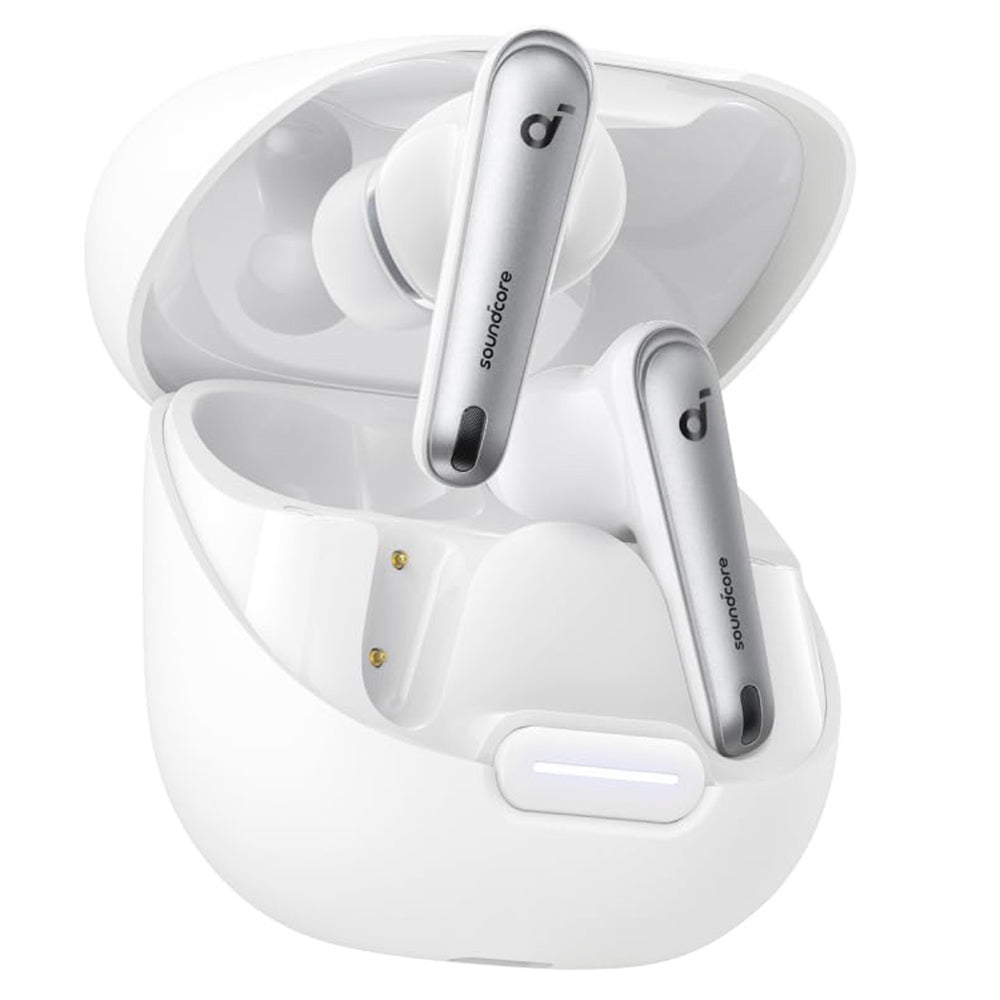 Anker Soundcore Liberty 4 NC Earbuds TWS Headphones, Adaptive ANC 2.0, Bluetooth 5.3, IPX4 Waterproof, Fast Charging - White