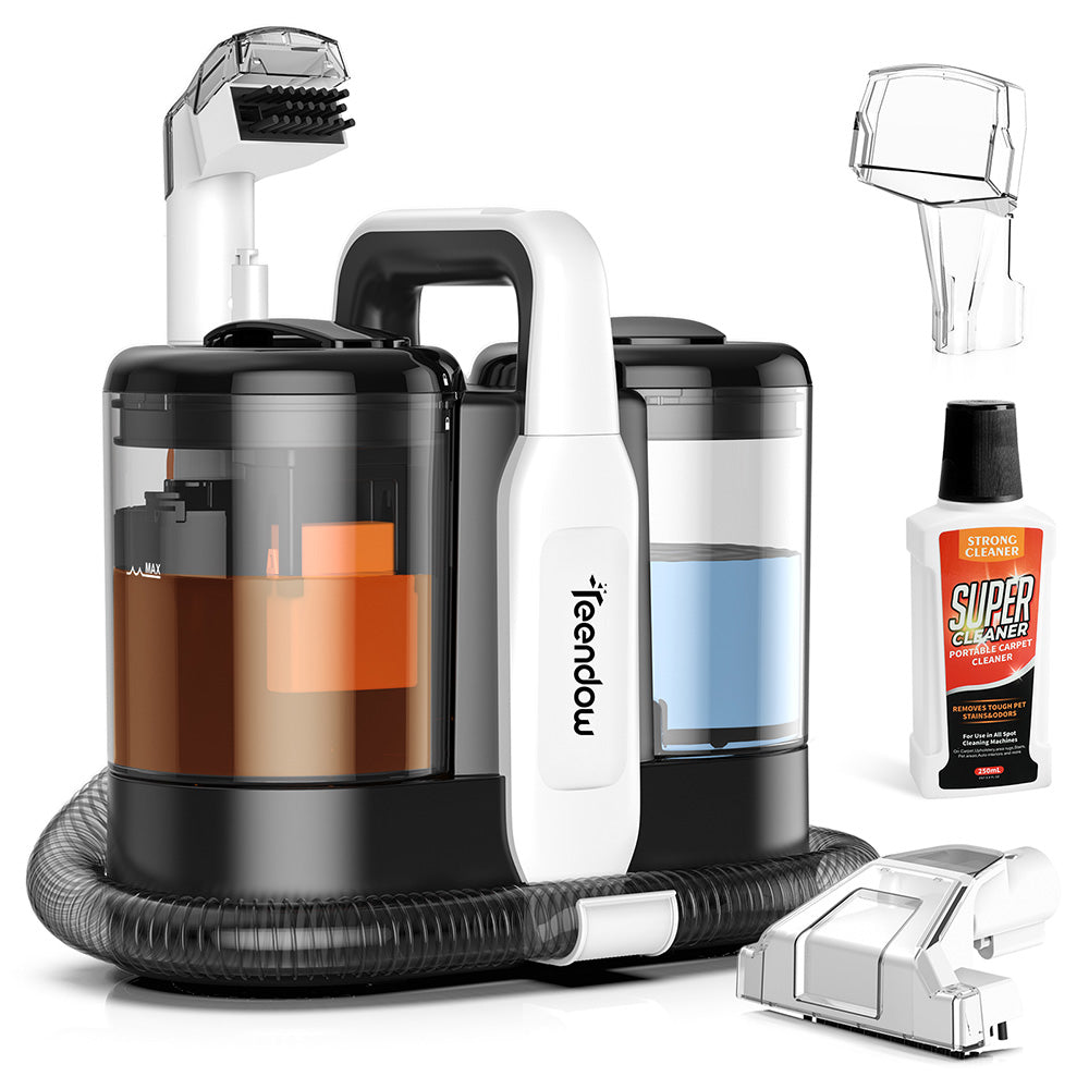 Teendow C5 Washing Vacuum Cleaner Carpet Cleaner, Powerful 500 W Brush Motor,  Low Noise, 1500ml Large Water Tank Capacity, Portable and Compact, Spot Cleaner, Suitable for Cleaning Carpet, Sofa, Stairs, Pets, and Car