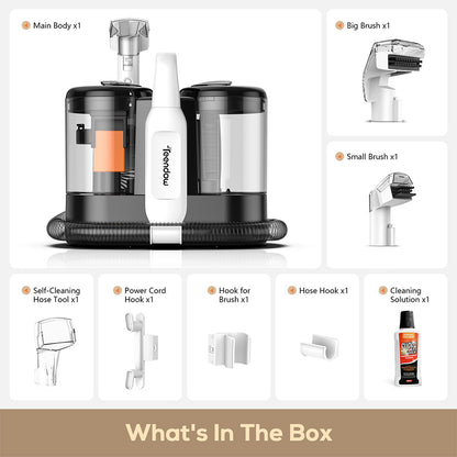 Teendow C5 Washing Vacuum Cleaner Carpet Cleaner, Powerful 500 W Brush Motor,  Low Noise, 1500ml Large Water Tank Capacity, Portable and Compact, Spot Cleaner, Suitable for Cleaning Carpet, Sofa, Stairs, Pets, and Car