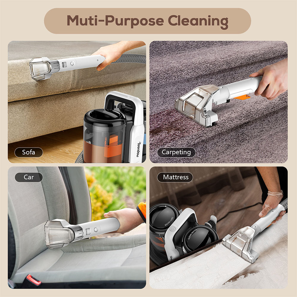 Teendow C5 Washing Vacuum Cleaner Carpet Cleaner, Powerful 500 W Brush Motor,  Low Noise, 1500ml Large Water Tank Capacity, Portable and Compact, Spot Cleaner, Suitable for Cleaning Carpet, Sofa, Stairs, Pets, and Car
