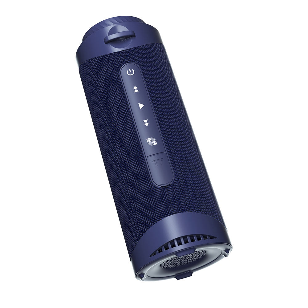 Tronsmart T7 Portable Bluetooth Speaker with LED Lights, 30W Output, SoundPulse, TWS, ATS2853, IPX7 Waterproof, Custom Equalizers - Dark Blue