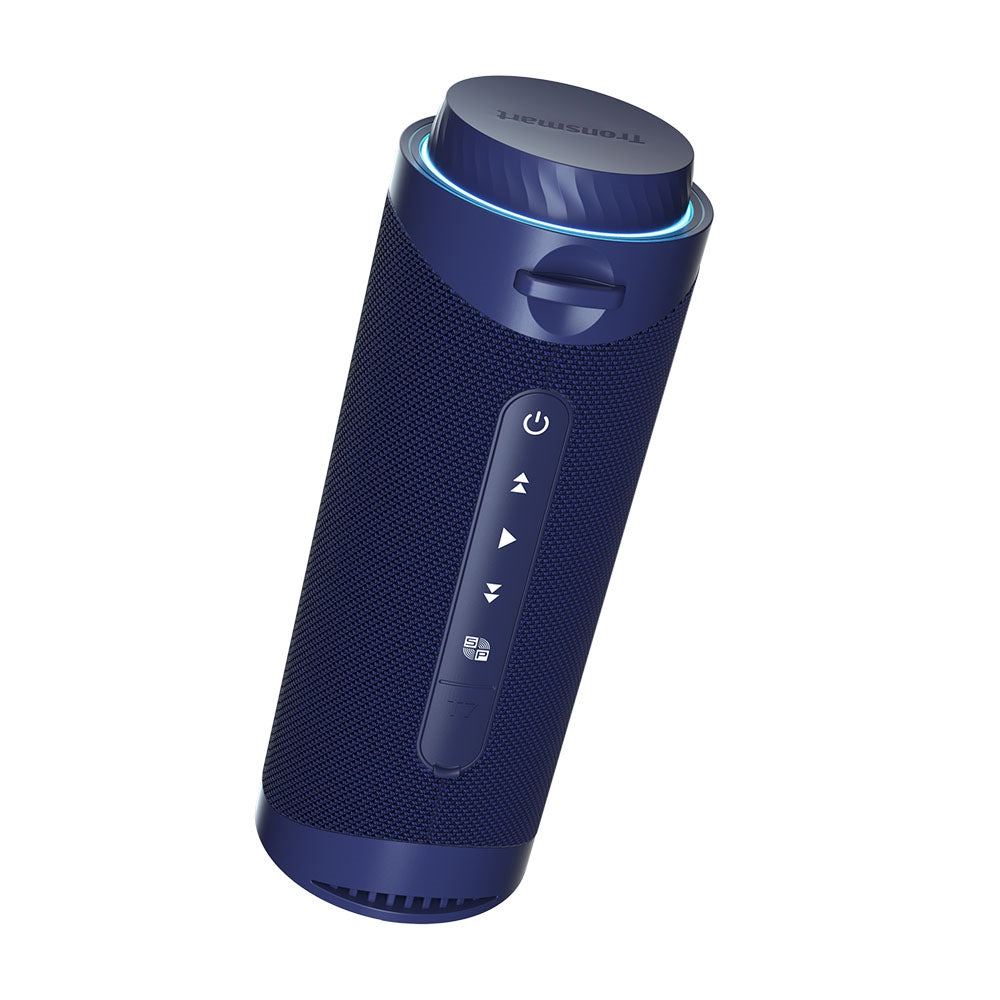 Tronsmart T7 Portable Bluetooth Speaker with LED Lights, 30W Output, SoundPulse, TWS, ATS2853, IPX7 Waterproof, Custom Equalizers - Dark Blue