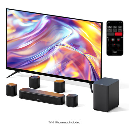 Ultimea Aura A40 7.1 Soundbar Subwoofer Speaker Kit, 7.1 Channel, App Control, 10 Bands Equalizer Settings, 121 Preset EQ Matrices, Bluetooth 5.3, 330W Peak Power