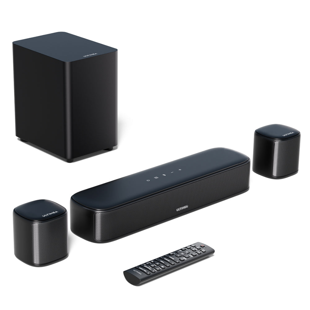 Ultimea Aura A30 5.1 Soundbar Subwoofer Speaker Kit, 5.1 Channel, App Control, 10 Bands Equalizer Settings, 121 Preset EQ Matrices