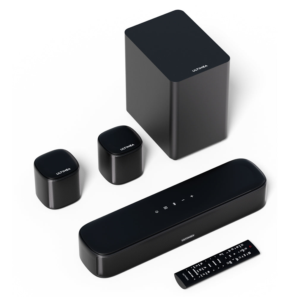 Ultimea Aura A30 5.1 Soundbar Subwoofer Speaker Kit, 5.1 Channel, App Control, 10 Bands Equalizer Settings, 121 Preset EQ Matrices