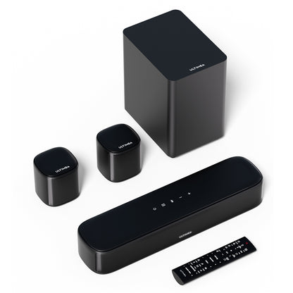Ultimea Aura A30 5.1 Soundbar Subwoofer Speaker Kit, 5.1 Channel, App Control, 10 Bands Equalizer Settings, 121 Preset EQ Matrices