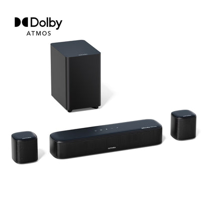 Ultimea Aura A50 Pro 5.1 Soundbar, Dolby Atmos, Surround Sound System for TV, App Control, 2 Surround Speakers, HDMI eARC/OPT/AUX/BT