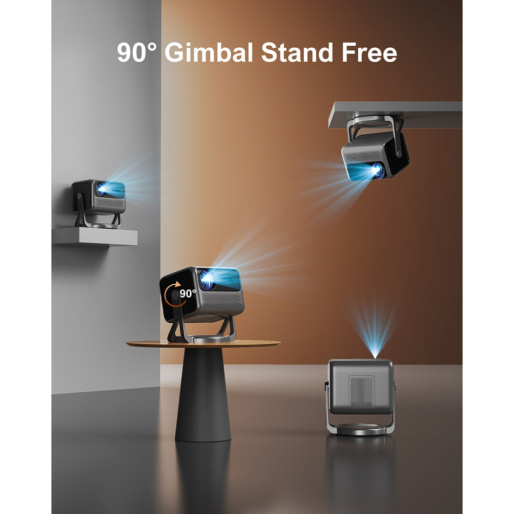 [Netflix 1080P &amp; Android TV 11.0] ULTIMEA Nova C40 Projector with Gimbal Stand, 600 ANSI, 4K Decoding, Native 1080P, Bluetooth 5.3, Android TV 11.0, Dolby Audio, Auto Focus &amp; Keystone