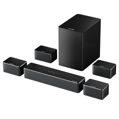 Ultimea Poseidon D70 7.1 Channel Soundbar Subwoofer Speaker Kit, 10 Bands Equalizer, 121 Preset EQ Matrices, BassMX Technology, Smart APP Control