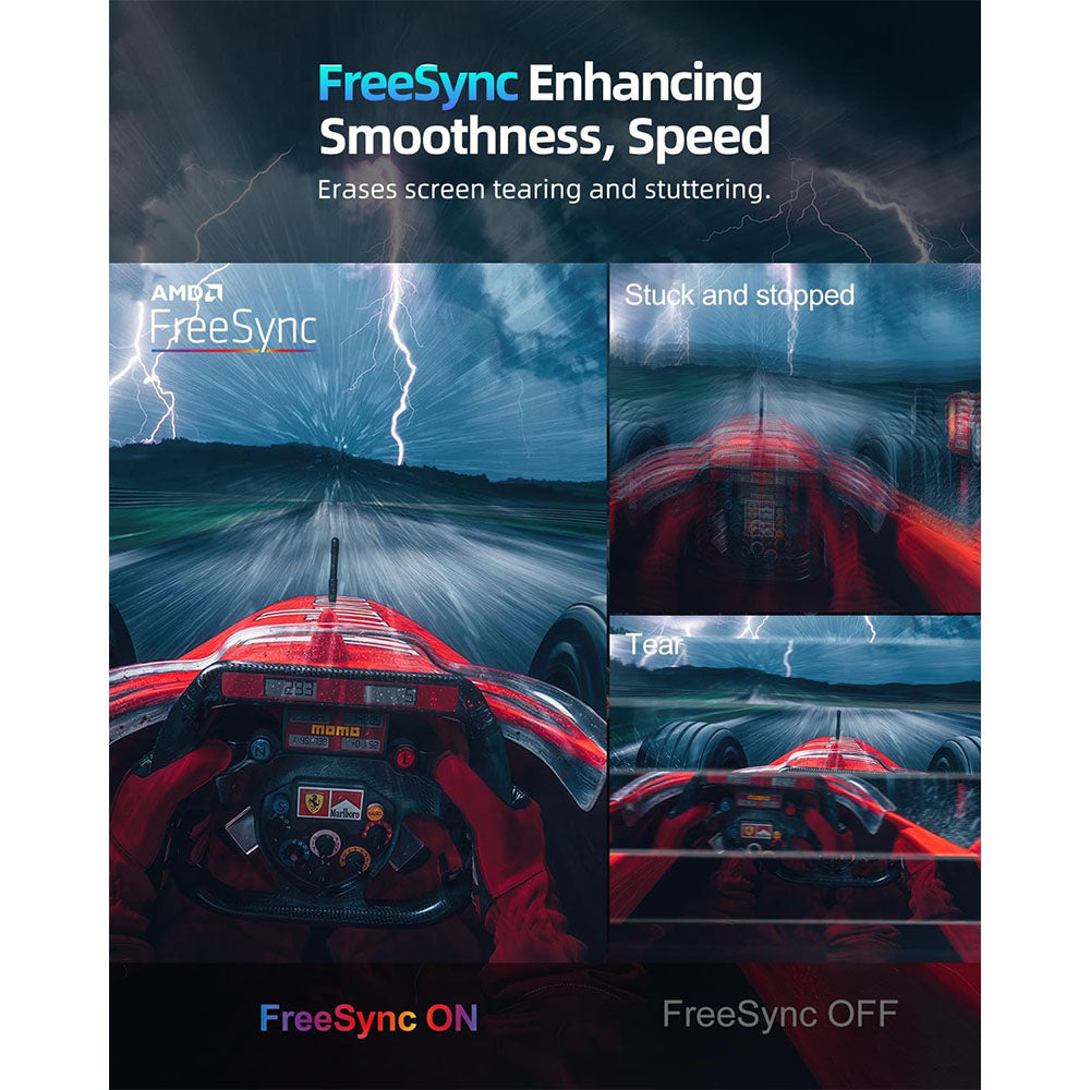 UPERFECT K118 18'' Portable Gaming Monitor, 144Hz Refresh Rate, 2560x1600 IPS Screen, 1000:1 Contrast Ratio, FreeSync, HDR, 100% DCI-P3, Built-in Speaker, 9ms Response Time, Low Blue Light, VESA Mountable, 1*Mini HDMI,1*Type-C, 1*Audio Jack - EU Plug