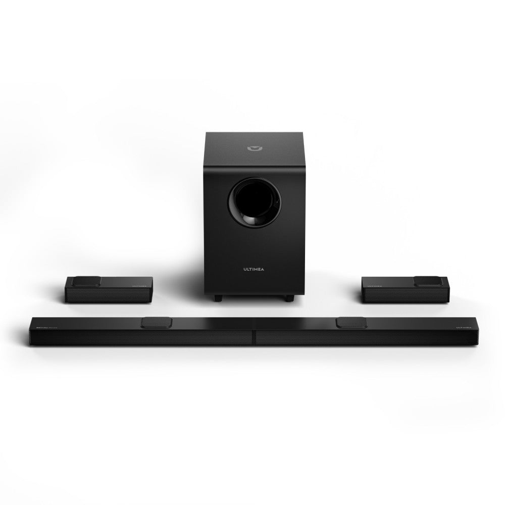 Ultimea Nova S90 7.1.4 Channel Soundbar Subwoofer Speaker Kit, Dolby Atmos, 740W Peak Power, 4K HDR Pass-through, 6 Equalizer Modes