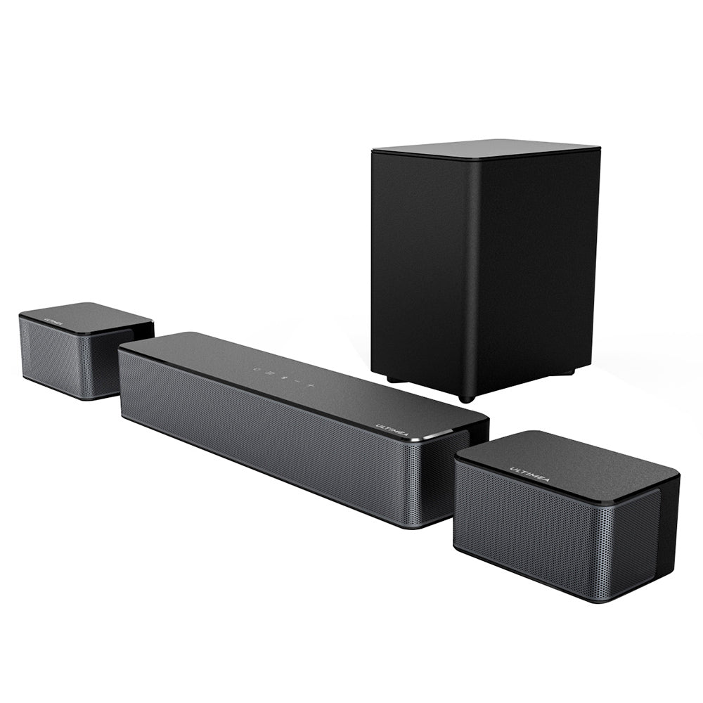 Ultimea Poseidon D50 5.1 Channel Soundbar with Subwoofer and Rear Surround Speakers, Adjustable Surround Level, 3 EQ Modes