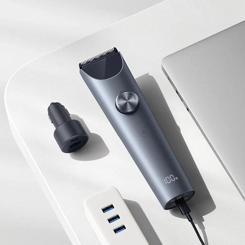Xiaomi Mijia Hair Clipper 2 Rechargeable Trimmer, Dual-Speed Control, High Hardness Blade, Up to 180 Mins Runtime, Digital Display, IPX7 Waterproof