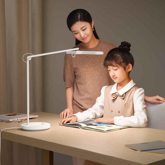 Xiaomi Mijia Table Lamp Pro Reading Writing Version, Wide Lamp Head, 2700-5500K Color Temperature, Ra95 Color Rendering Index, Stepless Dimming, 180-degree Rotation, Voice Control