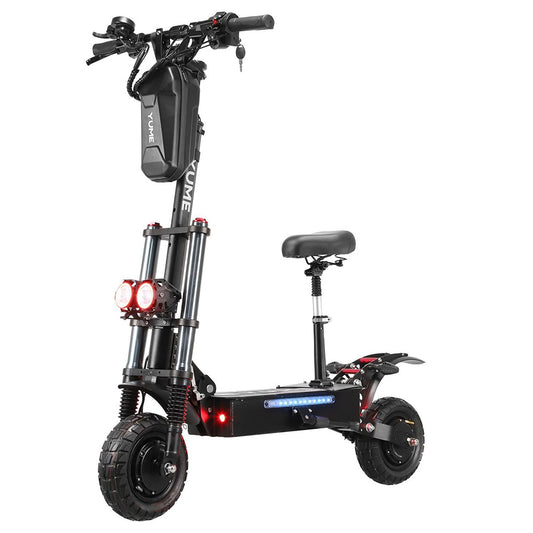 YUME Y10 Electric Scooter, 1200W*2 Motor, 52V 23.4Ah Battery, 10" Off-road Tubeless Tires, 40mph Max Speed, 40miles Range, Front and Rear Hydraulic Disc Brake
