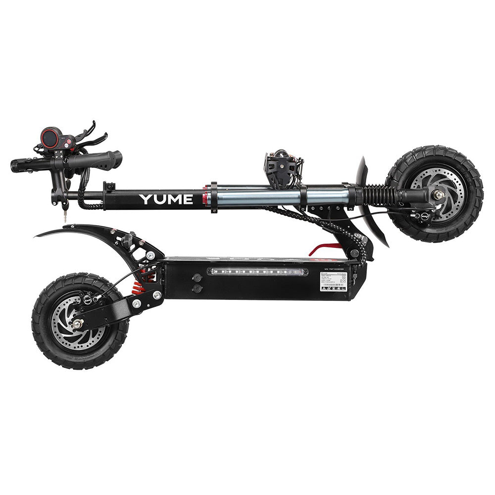 YUME Y10 Electric Scooter, 1200W*2 Motor, 52V 23.4Ah Battery, 10" Off-road Tubeless Tires, 40mph Max Speed, 40miles Range, Front and Rear Hydraulic Disc Brake