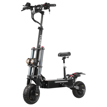 YUME Y10 Electric Scooter, 1200W*2 Motor, 52V 23.4Ah Battery, 10" Off-road Tubeless Tires, 40mph Max Speed, 40miles Range, Front and Rear Hydraulic Disc Brake