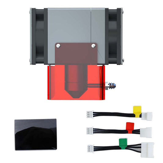ZBAITU F20-VF 20W Laser Module, Air Assist, Fixed-focus, 0.08x0.08mm Spot, 0.01mm Accuracy, Dual Fans