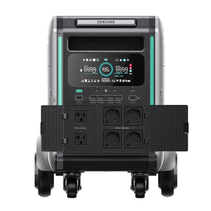 ZENDURE SuperBase V4600 Portable Power Station, 4608Wh LiFePO4 Battery, 3800 AC Output, Expandable to 46080Wh, 120V/240V Dual Voltage, 16 Outputs, 3000W Solar Input, APP Control