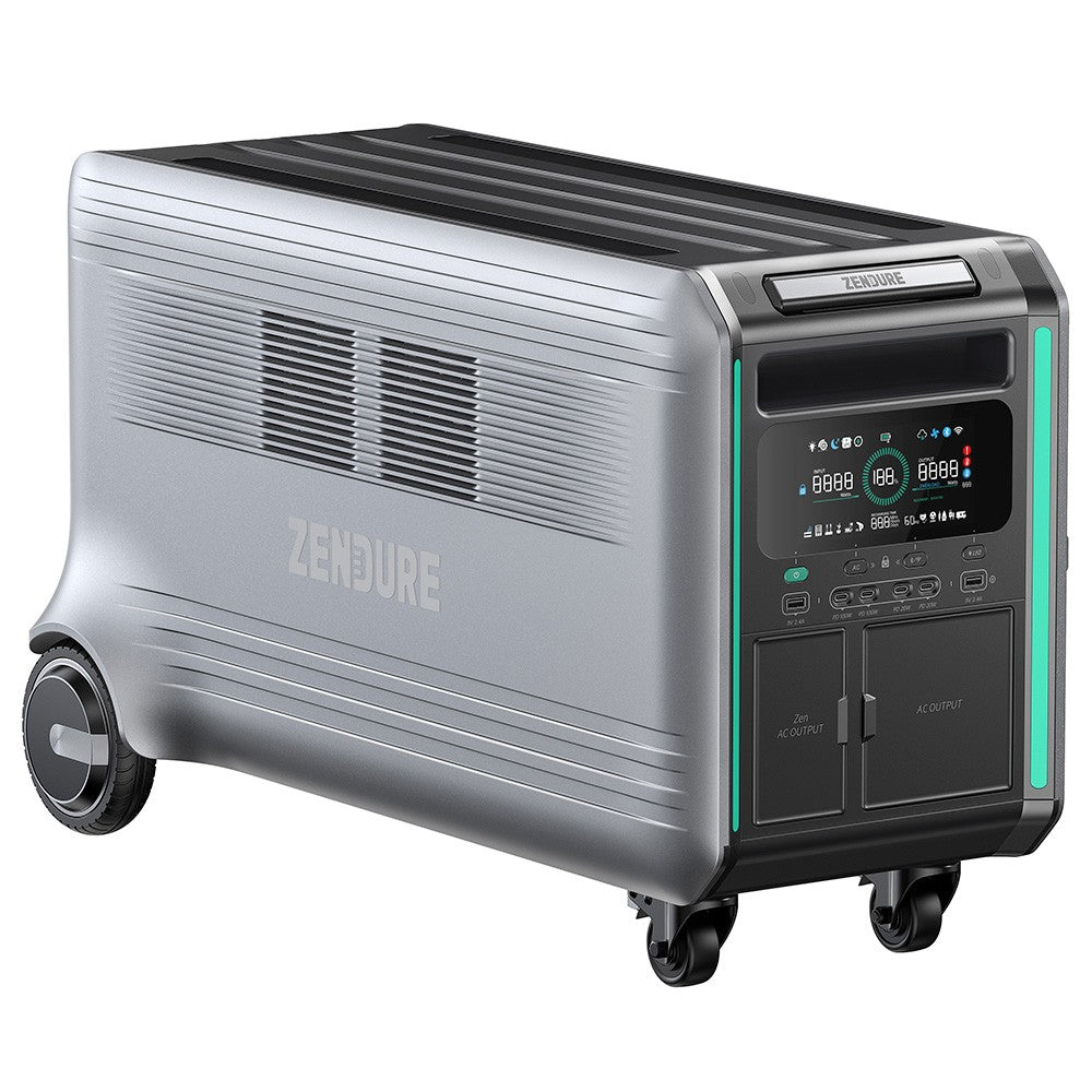 ZENDURE SuperBase V4600 Portable Power Station, 4608Wh LiFePO4 Battery, 3800 AC Output, Expandable to 46080Wh, 120V/240V Dual Voltage, 16 Outputs, 3000W Solar Input, APP Control