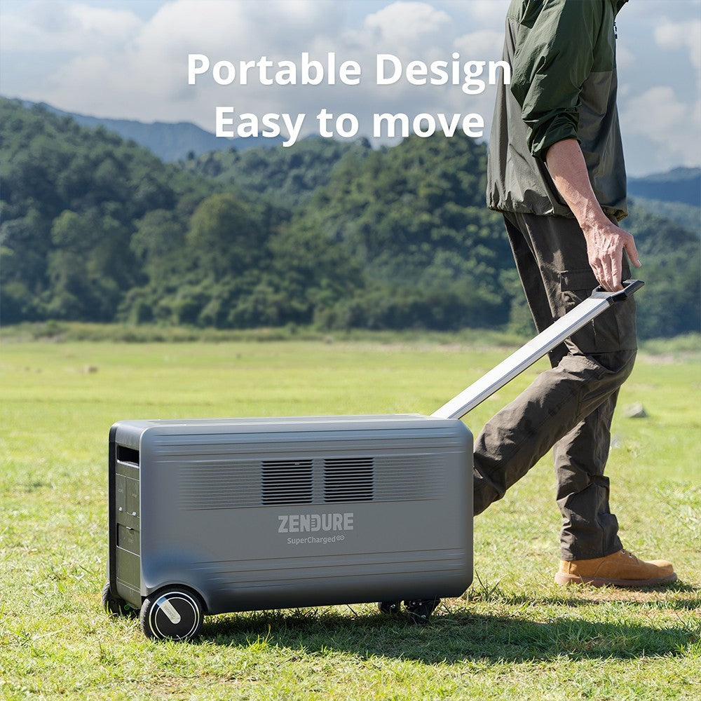 ZENDURE SuperBase V4600 Portable Power Station, 4608Wh LiFePO4 Battery, 3800 AC Output, Expandable to 46080Wh, 120V/240V Dual Voltage, 16 Outputs, 3000W Solar Input, APP Control