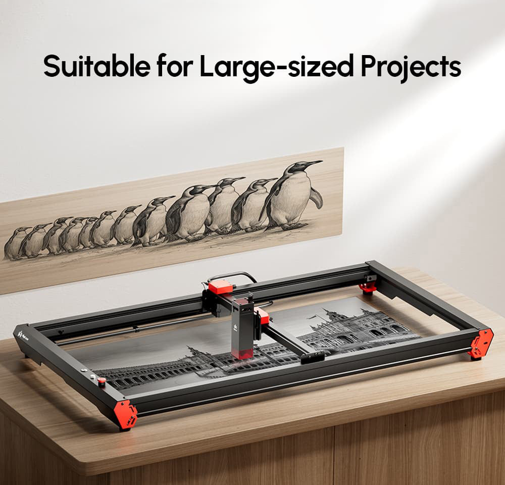 Sada rozšíření laserového gravírovacieho stroja AlgoLaser Alpha, 400*850 mm (157,5*334,6 palca)
