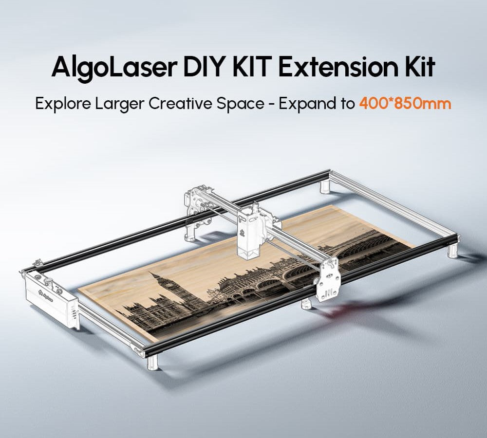 AlgoLaser DIY KIT Sada rozšíření laserového gravírovacieho stroja, 400*850mm (157.5*334.6inch)