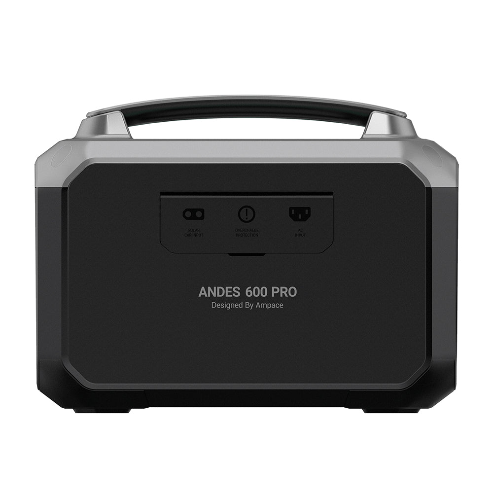 Ampace Andes 600 Pro Portable Power Station, 584Wh LiFePO4 Hybrid Battery, 600W(Surge 1800W) SiCPrime Solar Generator, Recharge to 80% in 1 Hour, 2xAC 2xUSB-A 2xUSB-C 2x5521 1xCar Socket, 2000 Cycles, -20℃~45℃, APP Control, for Outdoor, RVs, Home Use