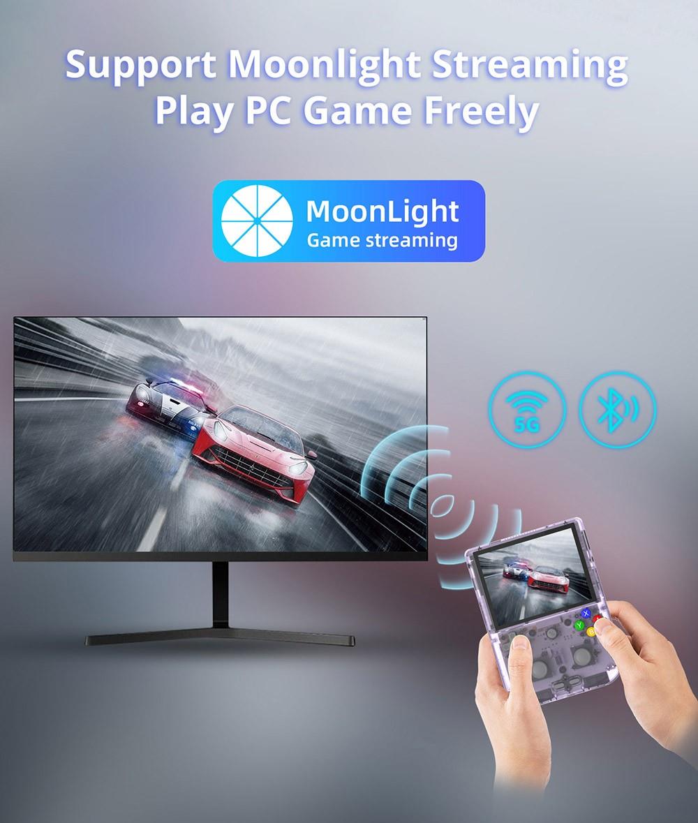 Herná konzola ANBERNIC RG405V, 4GB LPDDR4 128GB eMMC, Android 12, 5G WiFi, Bluetooth 5.0, 128GB TF karta, 3172 hier - fialová