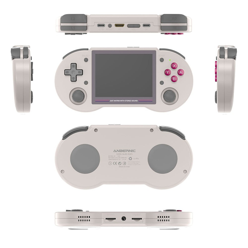 Herná konzola ANBERNIC RG353PS s 64GB TF kartou - biela