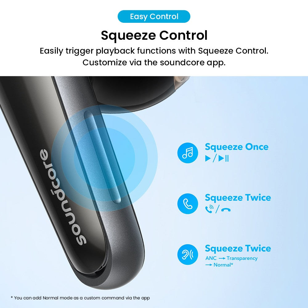 Anker Soundcore Liberty 4 True Wireless ANC slúchadlá, Hi-Res bezdrátový zvuk, priestorový zvuk s dvoma režimami, senzor srdcového tepu - čierna