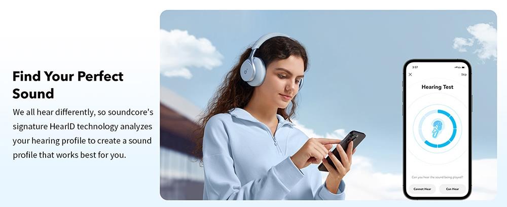 Slúchadlá Anker Soundcore Space One, aktívne potlačenie hluku, ovládanie cez aplikáciu, 40 hodín prevádzky s ANC, Bluetooth 5.3 – čierna