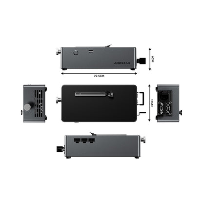 AOOSTAR AG01 eGPU Dock with Oculink Port, Built-in 800W Power Supply, Supports TGX Interface Hot-swap