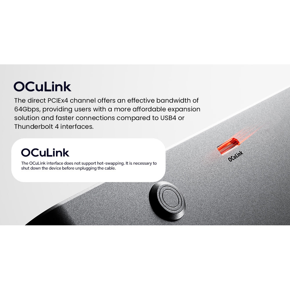 AOOSTAR AG01 eGPU Dock with Oculink Port, Built-in 800W Power Supply, Supports TGX Interface Hot-swap