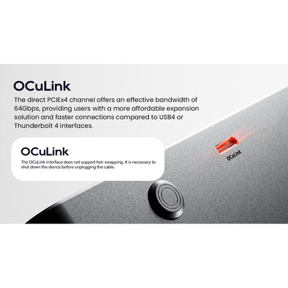 AOOSTAR AG01 eGPU Dock with Oculink Port, Built-in 800W Power Supply, Supports TGX Interface Hot-swap