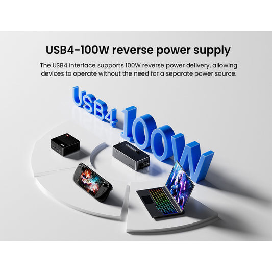 AOOSTAR AG02 eGPU Dock with Oculink &amp; USB4 Port, 100W Reverse Charging, Built-in 800W Power Supply, Supports TGX Interface Hot-swap