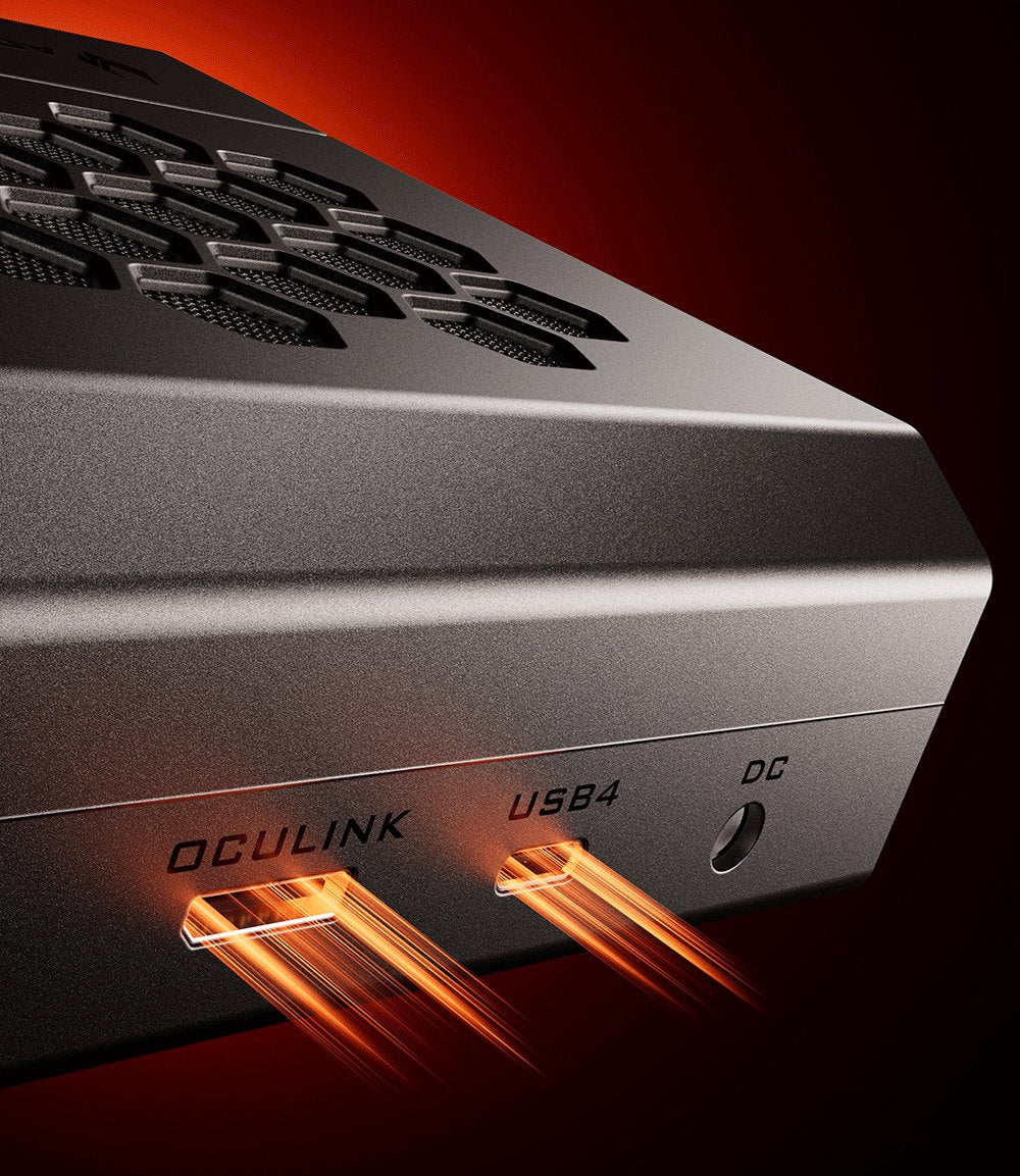 AOOSTAR XG76XT eGPU dokovací stanica s grafickou kartou AMD Radeon RX 7600MXT, 8GB GDDR6 RAM, 128bit, 1*USB 4.0, 1*Oculink, 1*HDMI, 2*DP, 1*Type-C, 100W reverzné nabíjanie - EU zástrčka