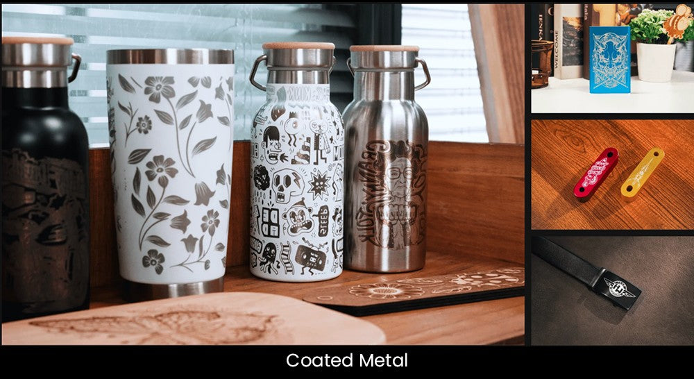 Laserový gravírovací a rezací stroj ATOMSTACK Hurricane CO2 triedy 1, 55 W výkon, 0,01 mm presnosť, 600 mm/s gravírovacia rýchlosť, 500*300 mm, viditelný červený svetelný indikátor, 5MP kamera, automatický hasiaci systém, systém odvodzovania dymu