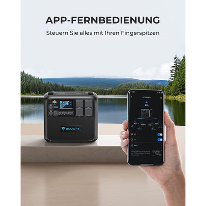 BLUETTI AC200MAX 2200W Portable Power Station, 2048Wh LiFePO4 Battery Solar Generator, with 4 2200W AC Sockets (4800W Peak), Expandable to 8192Wh, Pure Sine Wave, 30A RV Output, Power Storage Emergency Generator for Outdoor, App Control - EU Plug