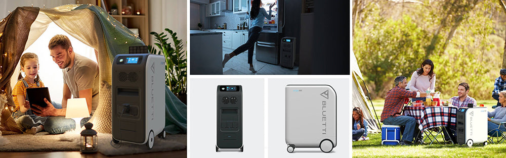 Prenosná elektráreň BLUETTI EP500, solárny generátor s batériou LiFePO4 5100Wh, striedavý výstup 2000 W, bezproblémový UPS, 15W bezdrátové nabíjanie, ovládanie cez aplikáciu – EU zástrčka