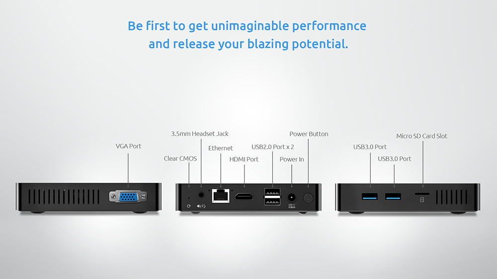 BMAX B1 Pro Mini PC Intel Gemini Lake N4000 až 2,6 GHz Windows 11 8GB RAM 128GB SSD 2,4G/5G Dual Band WiFi Bluetooth 4.2 - EU